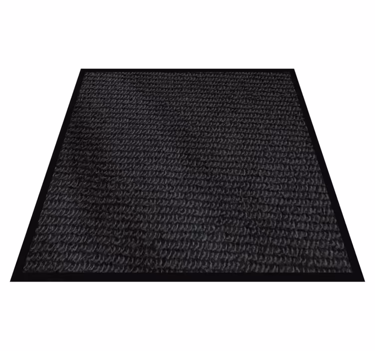 Alfombra vinílica textura Imitación fibra natural negra - TenVinilo