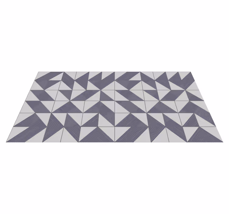 Alfombra de vinilo geométrica concepto triangular - TenVinilo