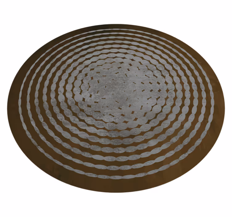 Alfombra vinílica textura madera patrón de tronco circular - TenVinilo
