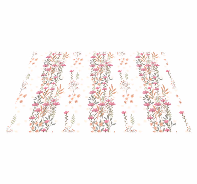 Alfombra vinílica flores motivo estampado floral - TenVinilo