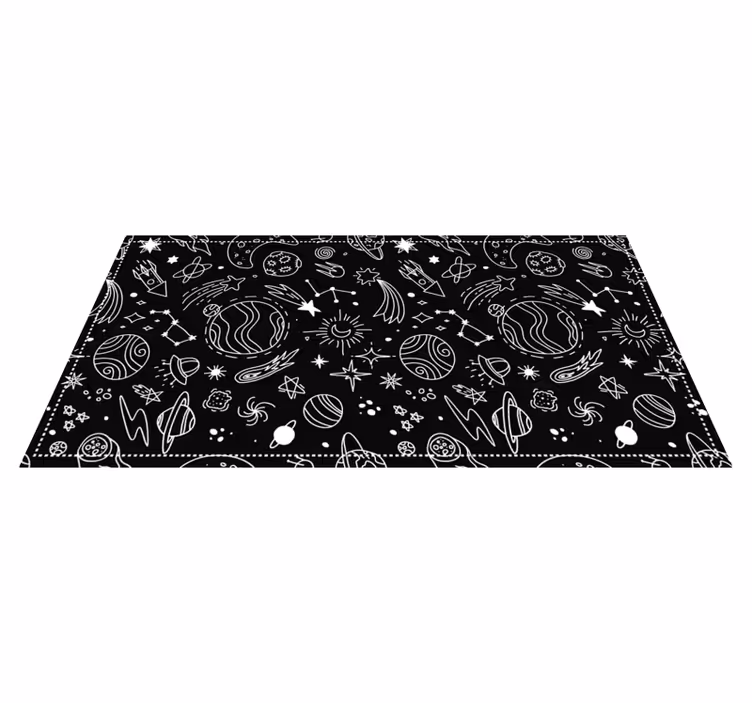 Alfombra vinílica de estrellas patio de recreo celestial - TenVinilo