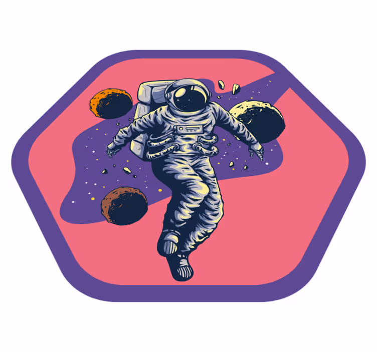 Alfombra vinílica de estrellas viaje de exploración espacial - TenVinilo