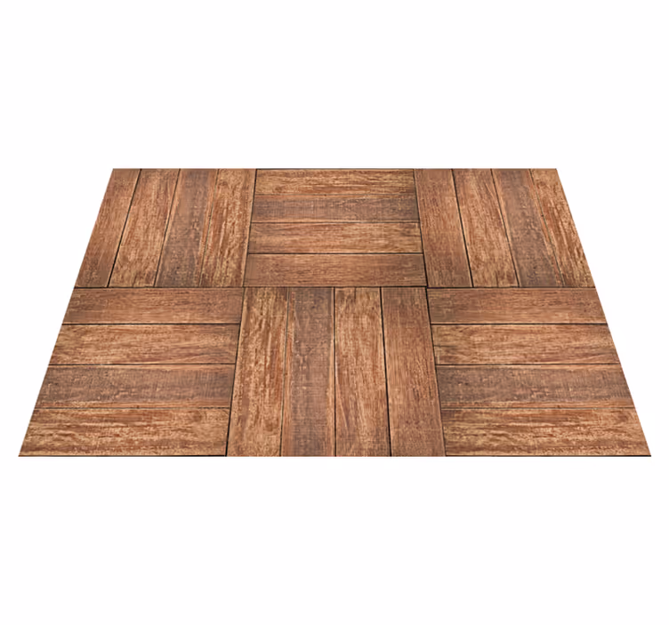 Alfombra vinílica textura madera superficie de tablón marrón - TenVinilo