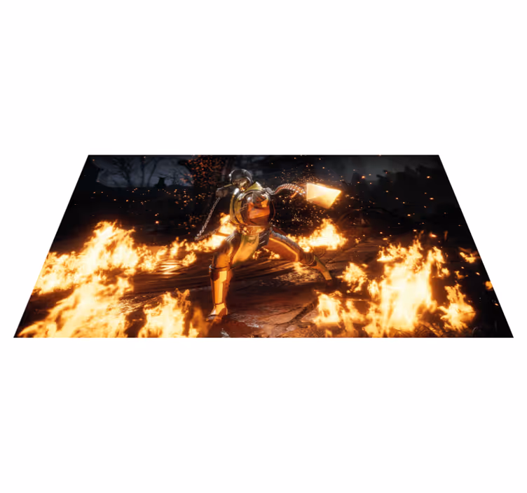 Alfombras vinílicas juvenils acción de carácter ardiente - TenVinilo