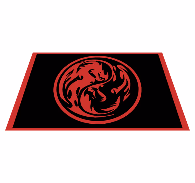 Alfombra vinílica animales insignia de dragón - TenVinilo