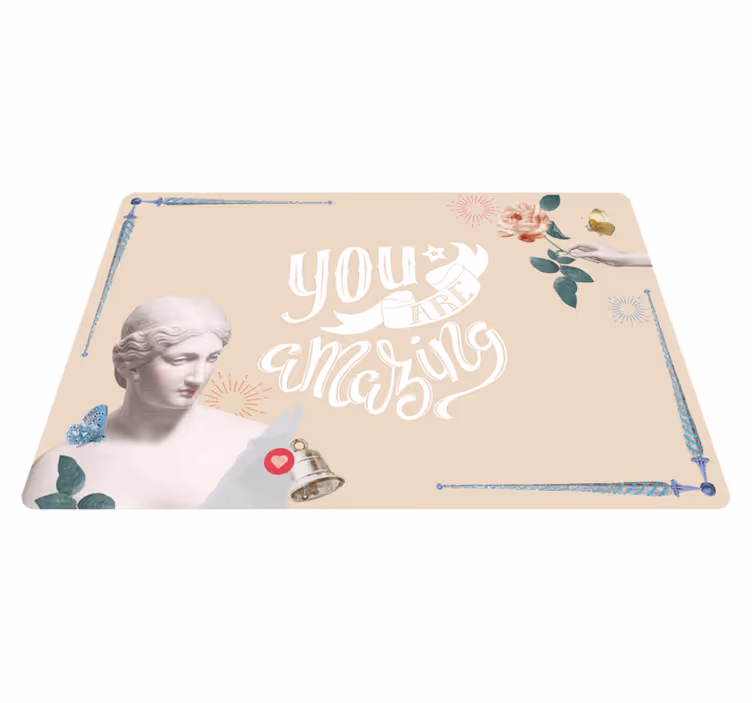 Alfombra vinílica frase eres increíble - TenVinilo