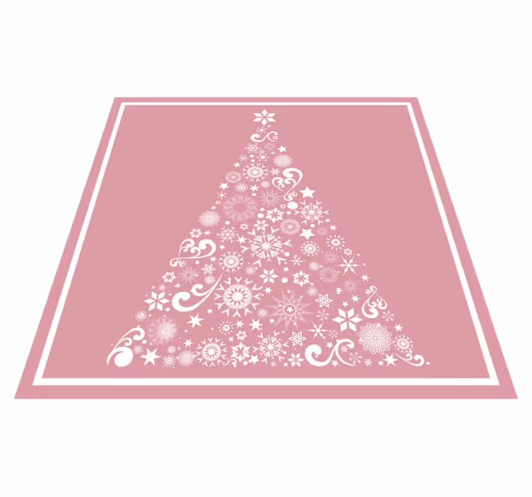 Alfombra vinílica navidad árbol festivo navideño - TenVinilo