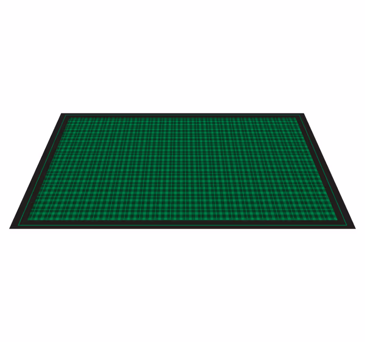 Alfombra vinílica salón Patrón de cuadros verdes - TenVinilo