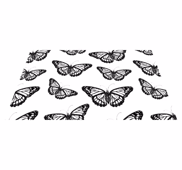 Alfombras vinílicas juvenils emblema de mariposa - TenVinilo