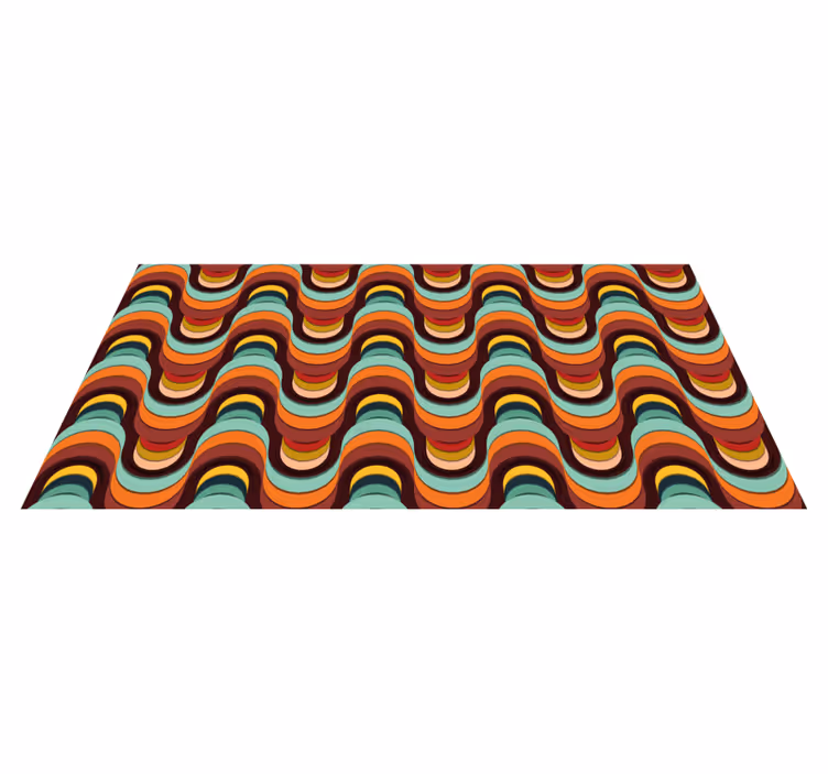 Alfombras vinílicas modernas concepto de onda animada - TenVinilo