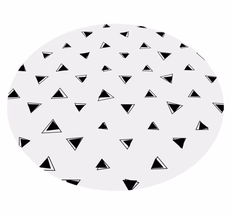 Alfombra de vinilo geométrica triángulos negros - TenVinilo