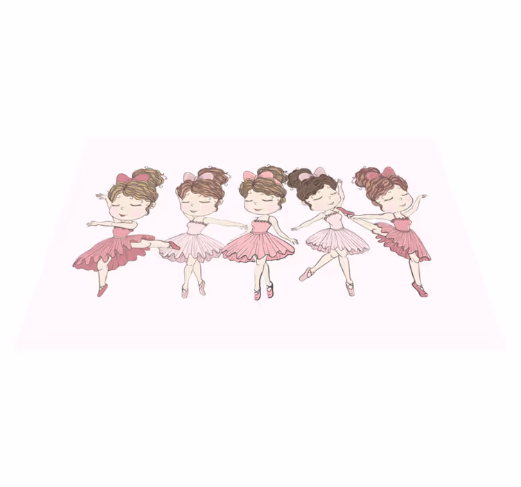 Alfombra vinílica infantil exhibición de bailarinas - TenVinilo