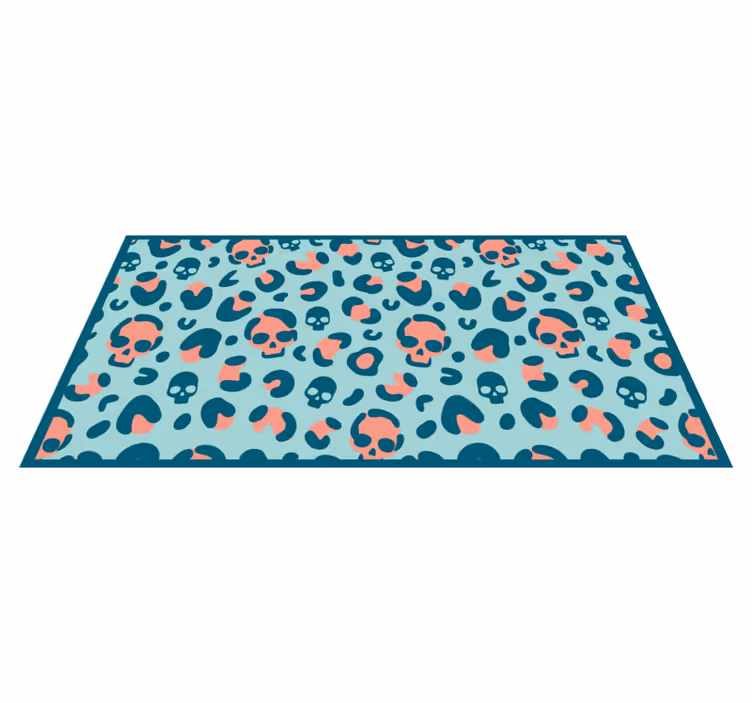 Alfombra vinílica animal print diseño calaveras - TenVinilo
