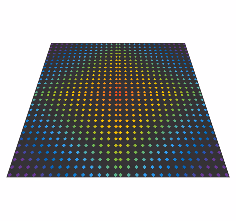 Alfombras vinílicas juvenils diseño de diamante arcoíris - TenVinilo