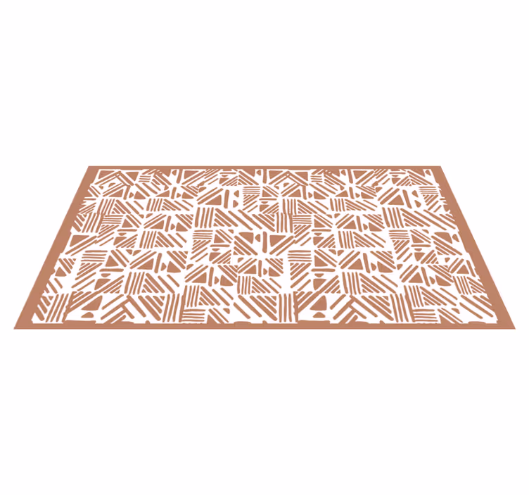 Alfombra de vinilo geométrica patrón contrastante - TenVinilo