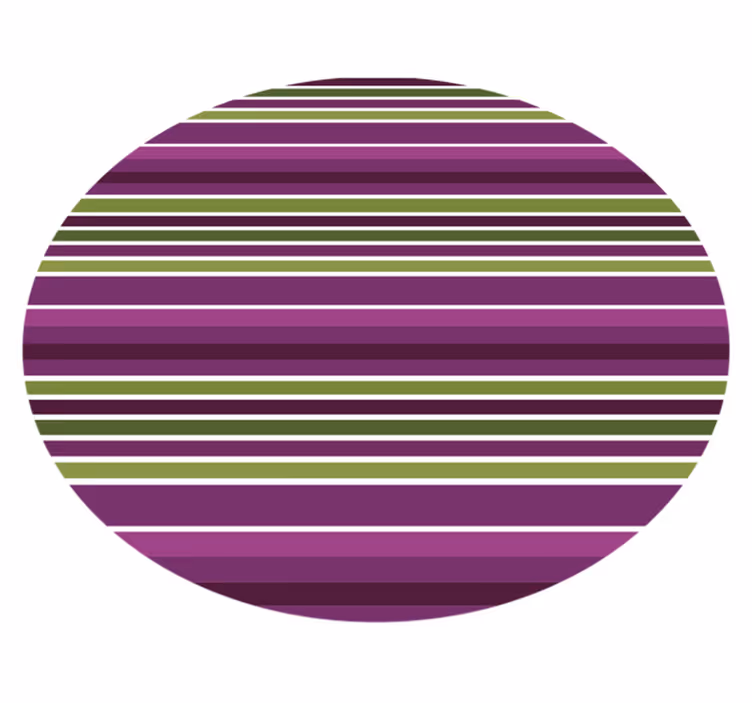 Alfombra vinilo redonda Diseño horizontal morado y verde - TenVinilo