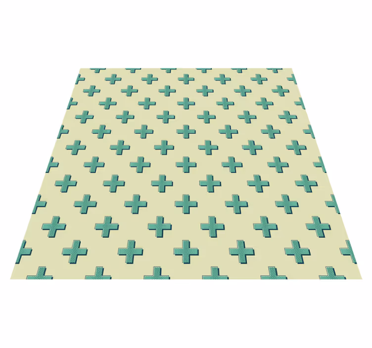 Alfombra de vinilo geométrica formas de menta plus - TenVinilo