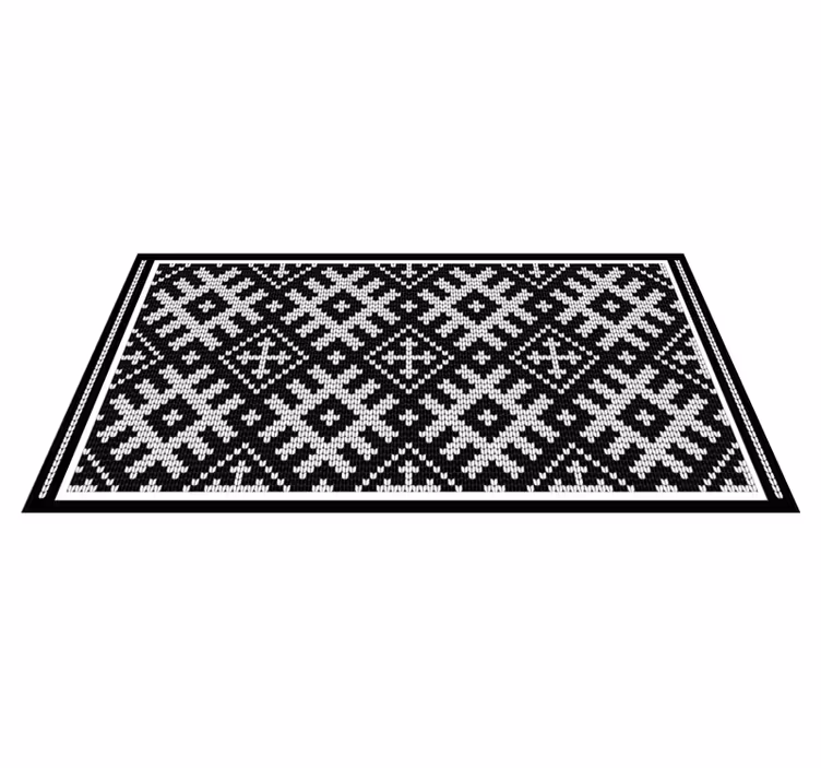 Alfombra vinílica étnica patrón de inspiración nórdica - TenVinilo