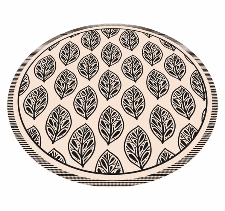 Alfombra vinílica naturaleza patrón de hojas - TenVinilo