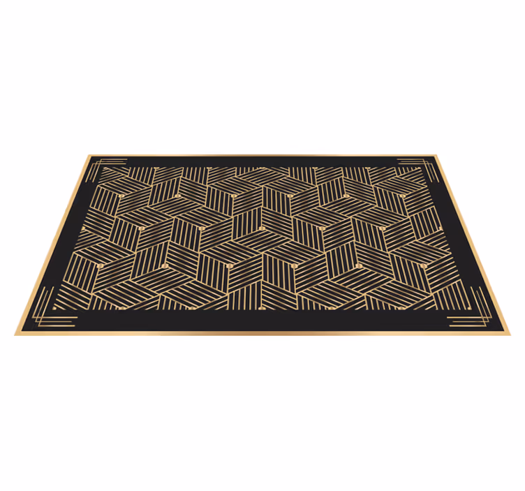 Alfombra de vinilo geométrica estampado elegante - TenVinilo