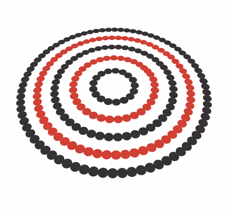 Alfombra de vinilo geométrica patrón de puntos en espiral - TenVinilo