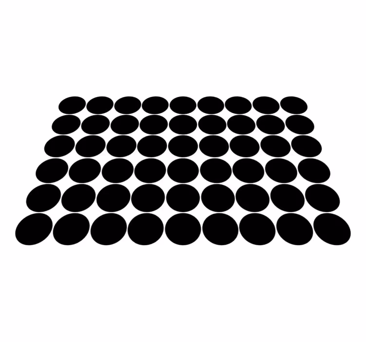 Alfombra de vinilo geométrica patrón de círculos monocromos - TenVinilo