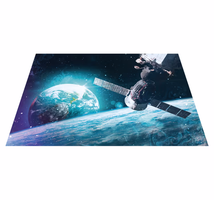 Alfombra vinílica de estrellas exploración galáctica - TenVinilo