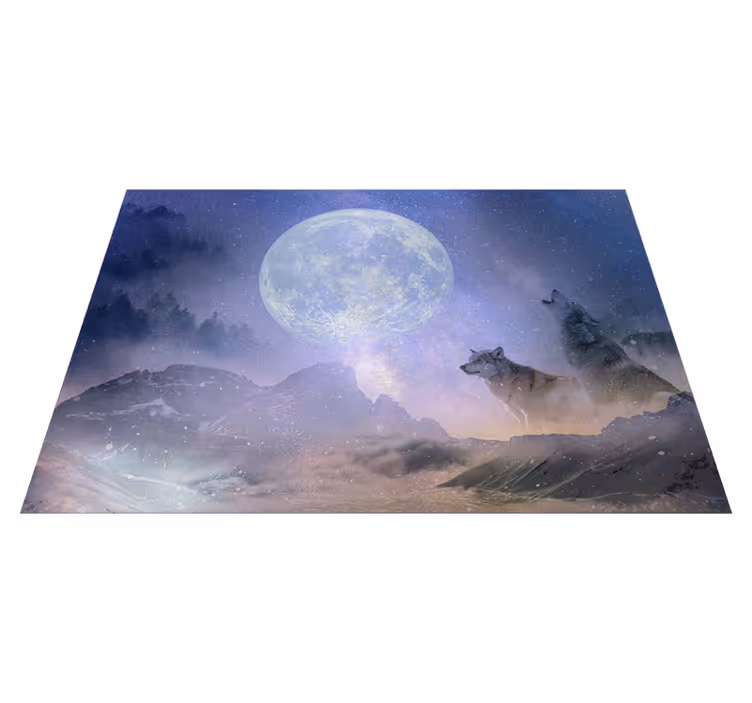 Alfombra vinílica naturaleza majestuosa luz de luna - TenVinilo