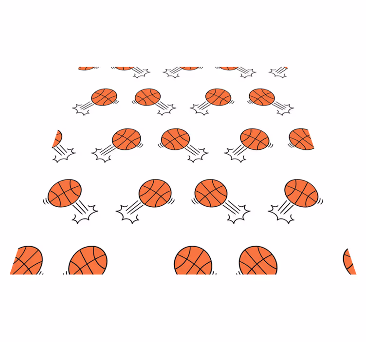 Alfombra vinílica infantil diseño de baloncesto - TenVinilo