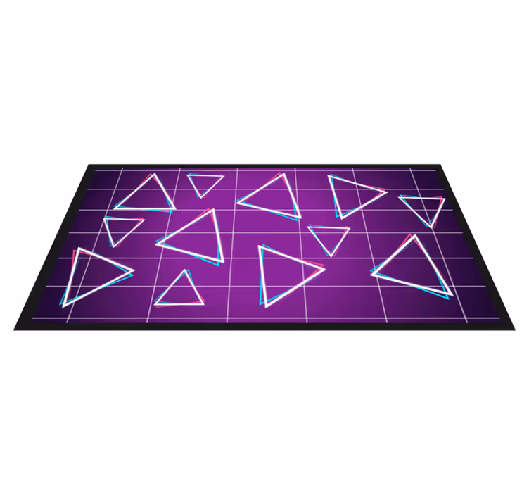 Alfombra de vinilo geométrica patrón de triángulo vibrante - TenVinilo