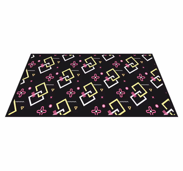 Alfombra de vinilo geométrica juego de patrones modernos - TenVinilo