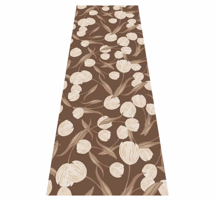 Alfombra vinílica flores diseño elegante - TenVinilo