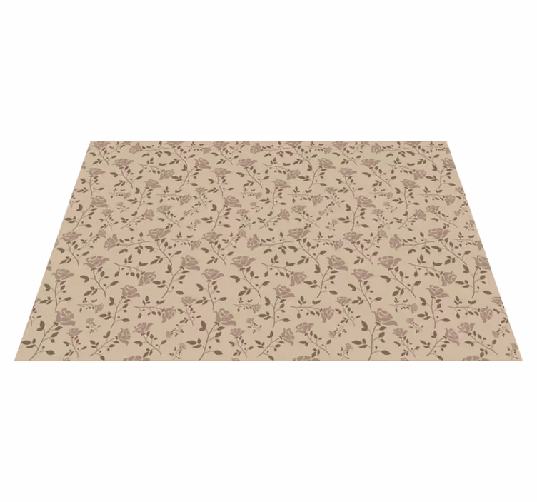 Alfombra vinílica flores sutil motivo floral - TenVinilo