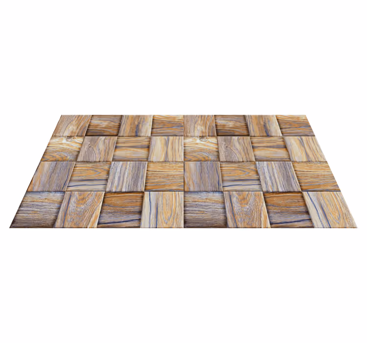 Alfombra vinílica textura madera estilo de bloque - TenVinilo