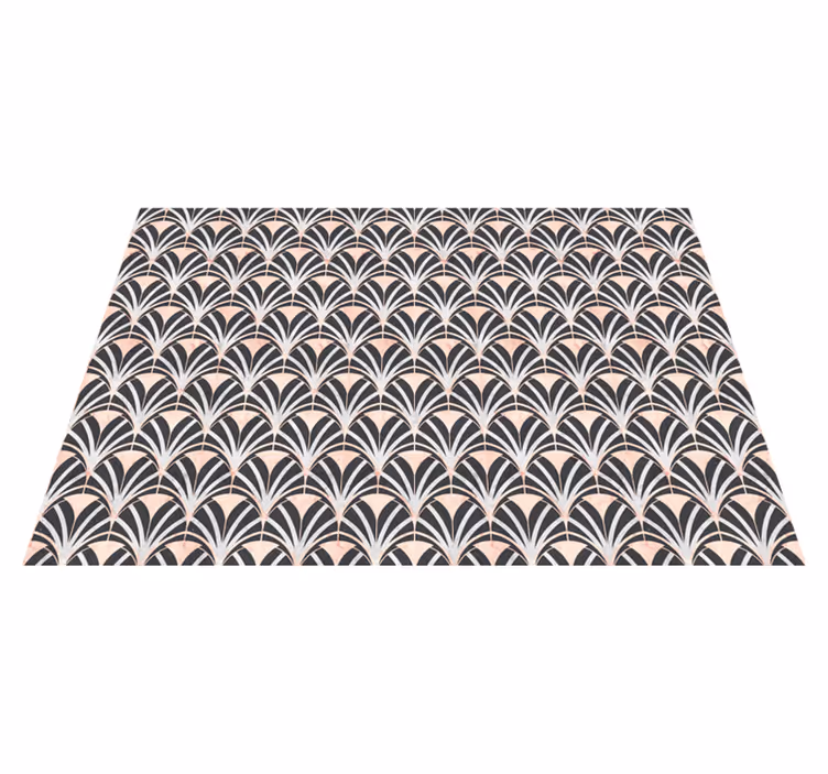 Alfombra vinílica imitación patrón de hojas fluidas - TenVinilo