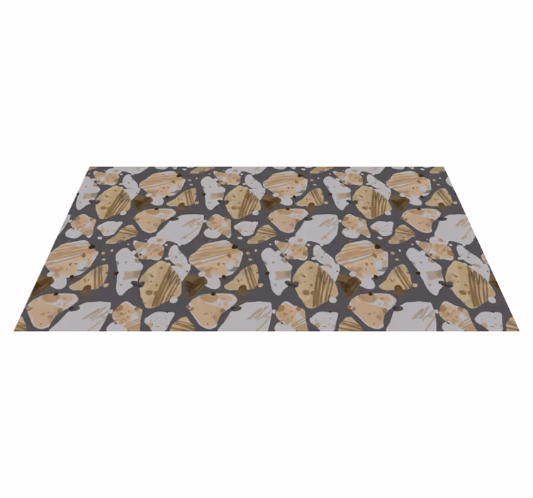 Alfombra vinílica textura madera patrón de piedra abstracto - TenVinilo