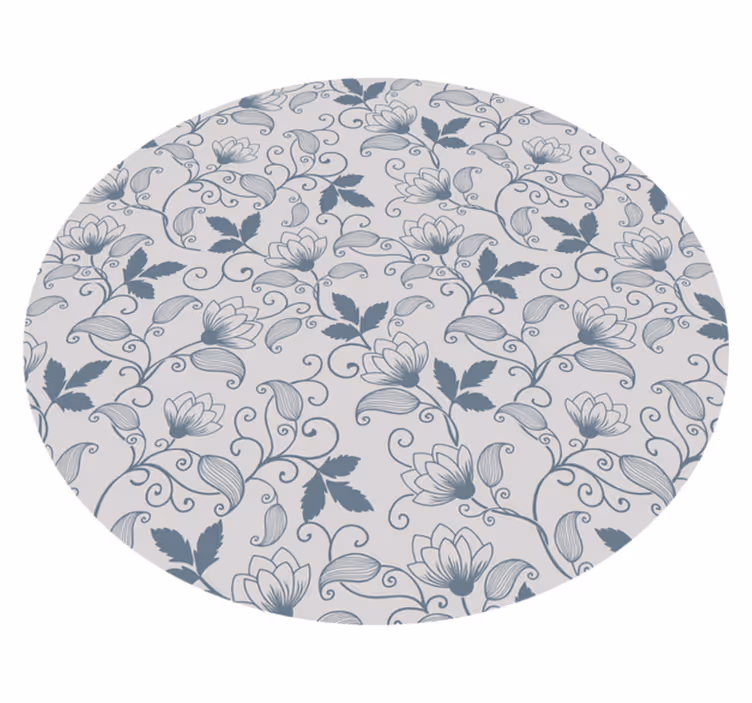 Alfombra vinílica baño serenidad floral - TenVinilo