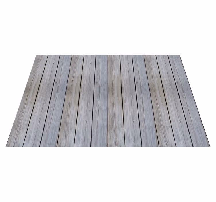 Alfombra vinílica textura madera tablones gris envejecido - TenVinilo