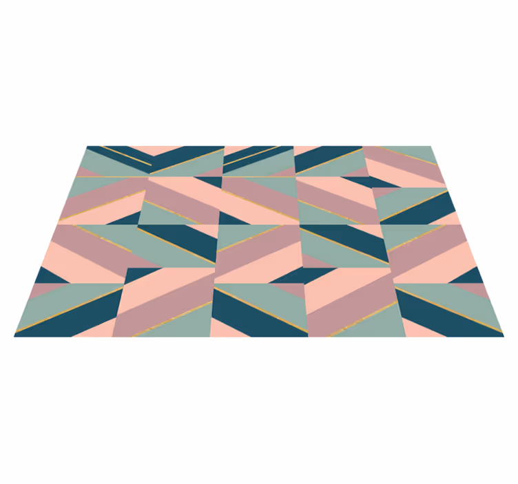 Alfombras vinílicas modernas patrón geométrico pastel - TenVinilo