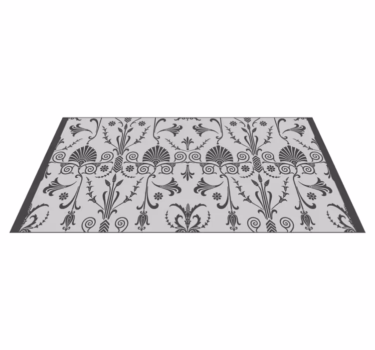 Alfombras vinílicas modernas patrón decorativo floral - TenVinilo