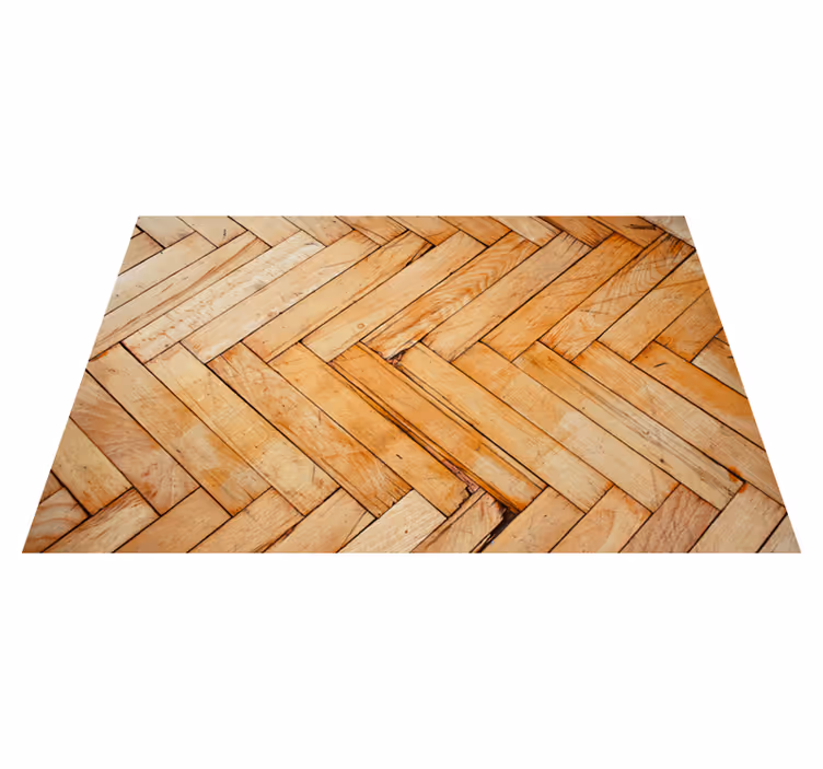 Alfombra vinílica textura madera patrón de espiga - TenVinilo