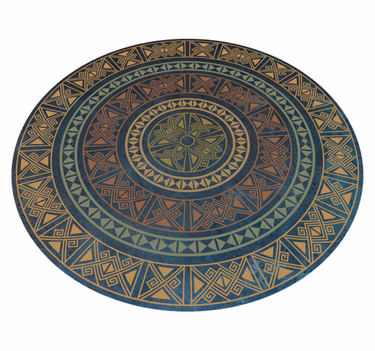 Alfombra vinílica étnica mandala antiguo - TenVinilo