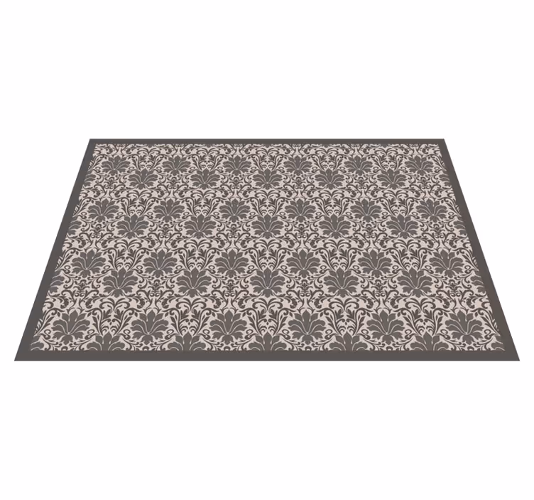 Alfombra vinílica textura piedra elegante patrón de damasco - TenVinilo