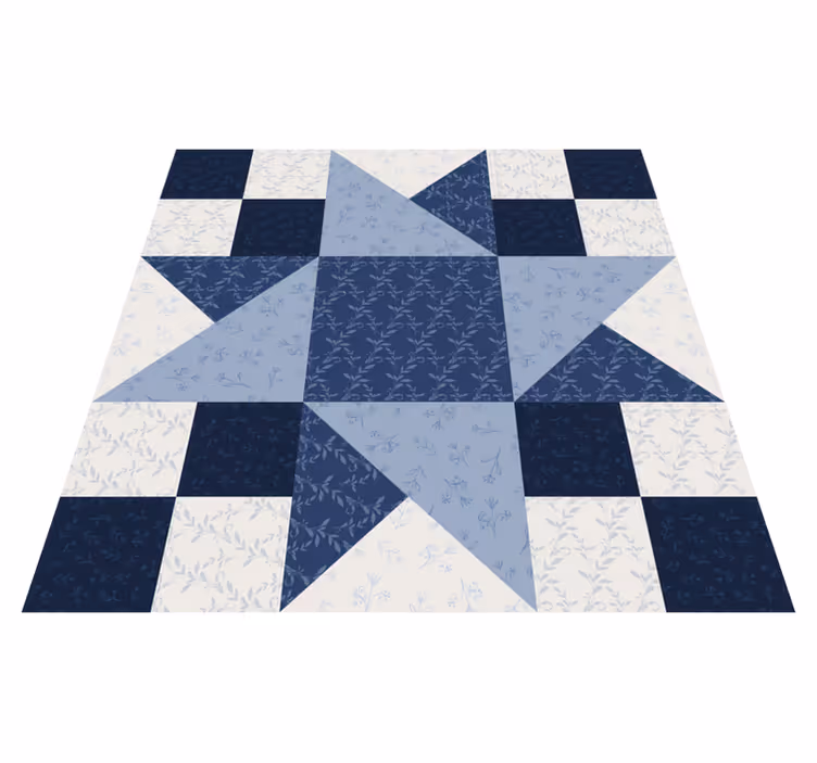 Alfombra de vinilo geométrica patrón de estrellas de mosaico - TenVinilo