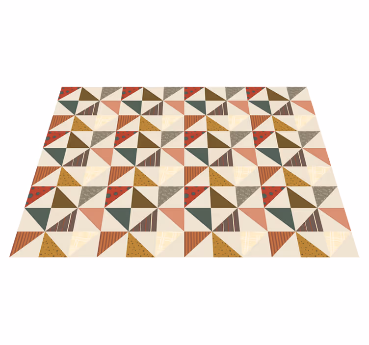 Alfombra de vinilo geométrica formas geométricas eclécticas - TenVinilo