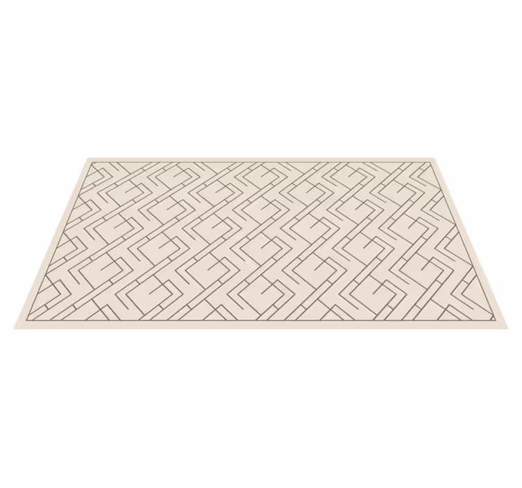 Alfombra de vinilo geométrica diseño de laberinto geométrico - TenVinilo