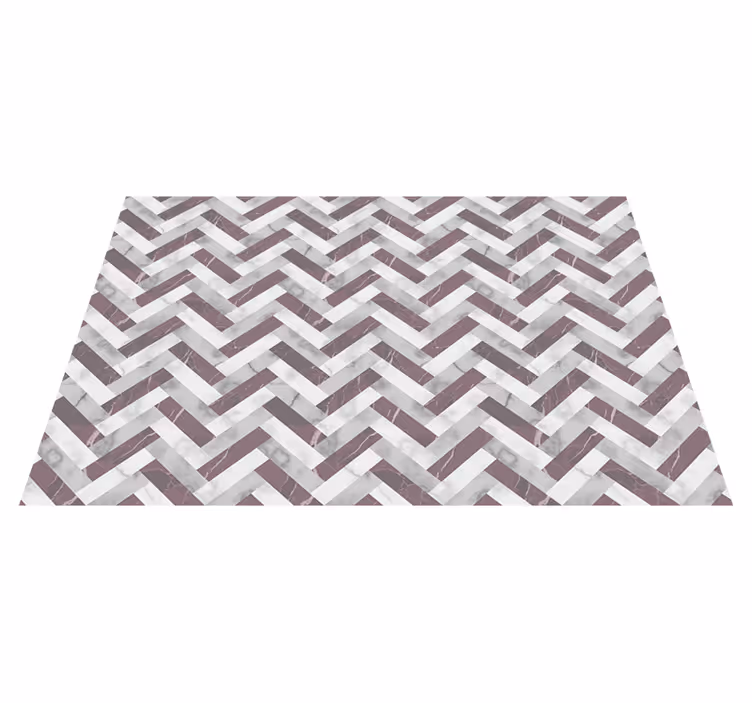 Alfombra de vinilo geométrica con diseño de chevron - TenVinilo