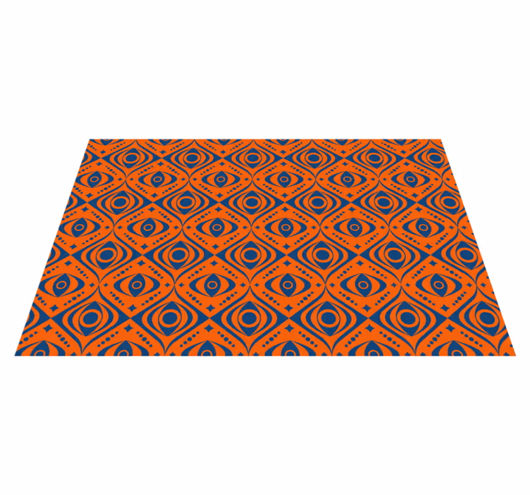 Alfombra de vinilo geométrica patrón geométrico de ojos - TenVinilo