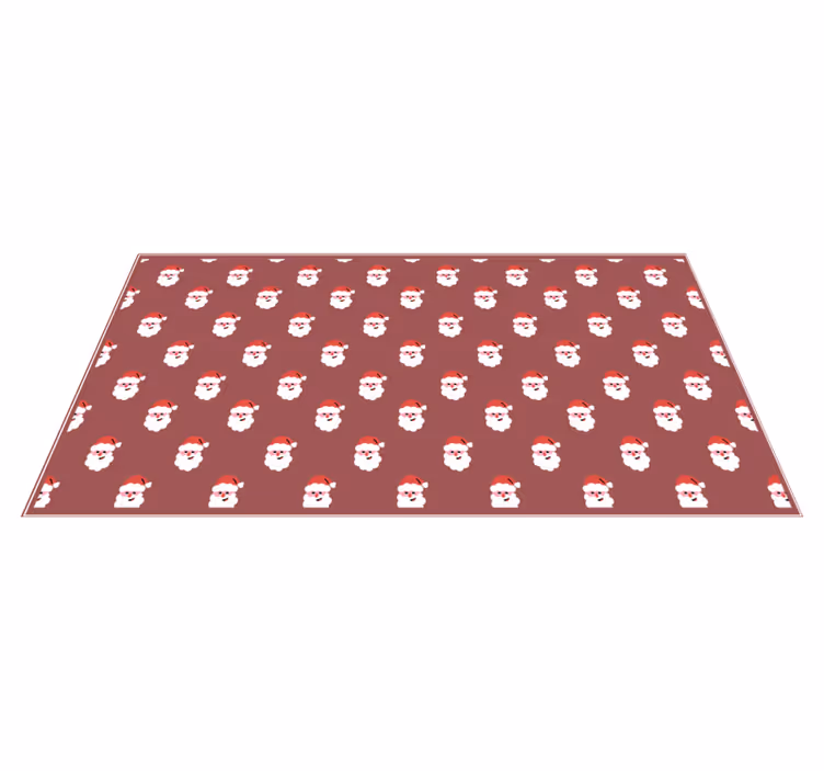 Alfombra vinilo navidad patrón de santa - TenVinilo