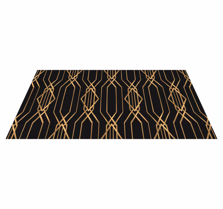 Alfombra de vinilo geométrica elegancia art deco - TenVinilo